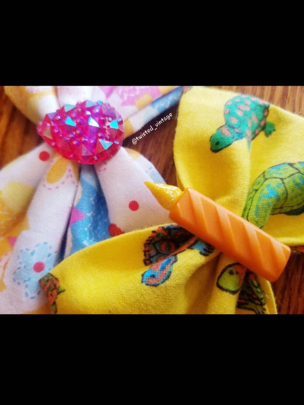 Handmade Owl and Turtle Kids Birthday Hair Bows Set Girls Hair Clips